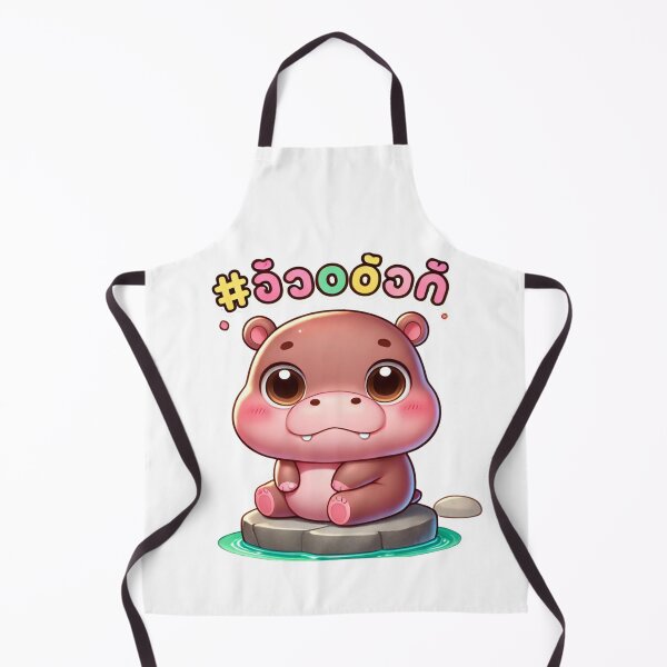 Item preview, A cute cartoon hippo designed and sold by Natthiya Minimal.