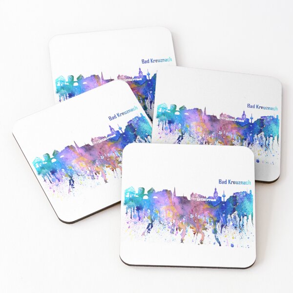 Artikelvorschau, Bad Kreuznach Deutschland Impressionistische Skyline Splash entworfen und verkauft von artshop77.