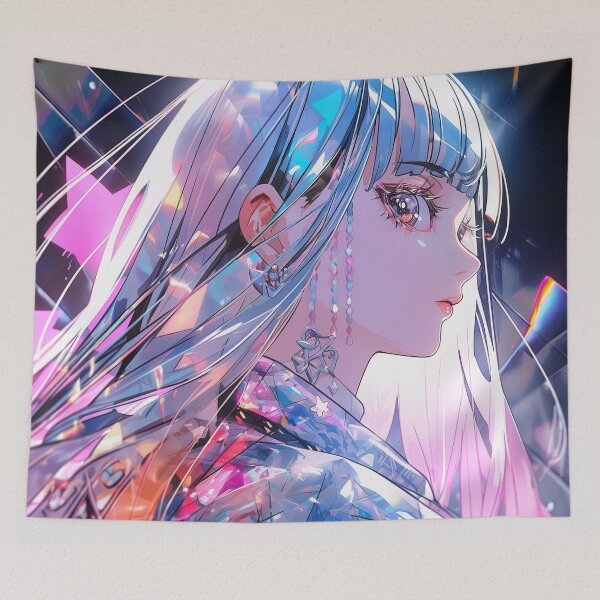 Item preview, Vibrant Futuristic Glam Anime Girl designed and sold by bubblegoth.