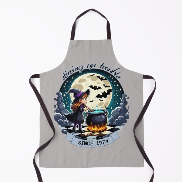 Item preview, Stirring Up Trouble Since 1974, 60th Birthday Halloween Girl gift idea, 50th anniversary designed and sold by EwaVerse.
