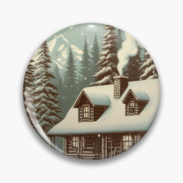 Item preview, Vintage Winter Cabin 2 designed and sold by harwoodkp.