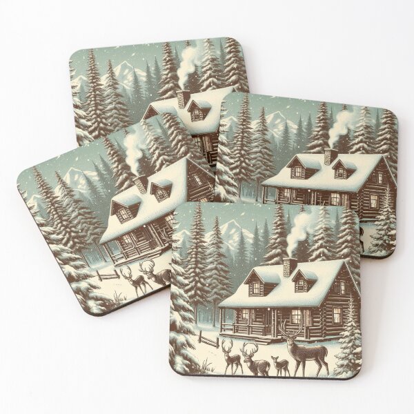 Item preview, Vintage Winter Cabin 2 designed and sold by harwoodkp.