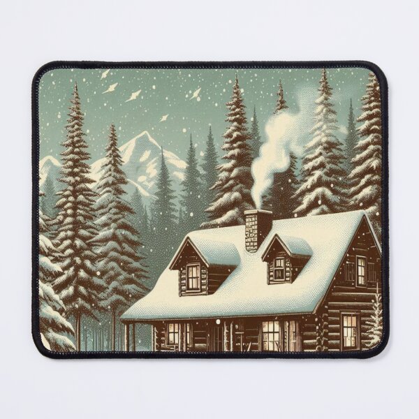 Item preview, Vintage Winter Cabin 2 designed and sold by harwoodkp.