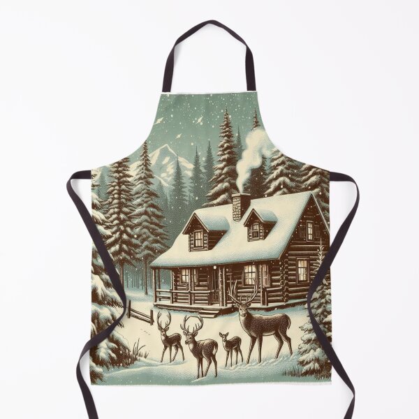 Item preview, Vintage Winter Cabin 2 designed and sold by harwoodkp.