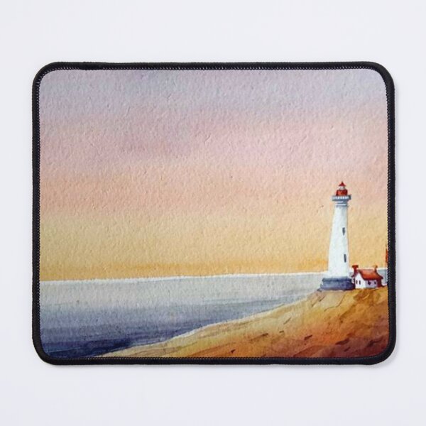 Item preview, Sunset Lighthouse- watercolor on paper designed and sold by SamirArt.