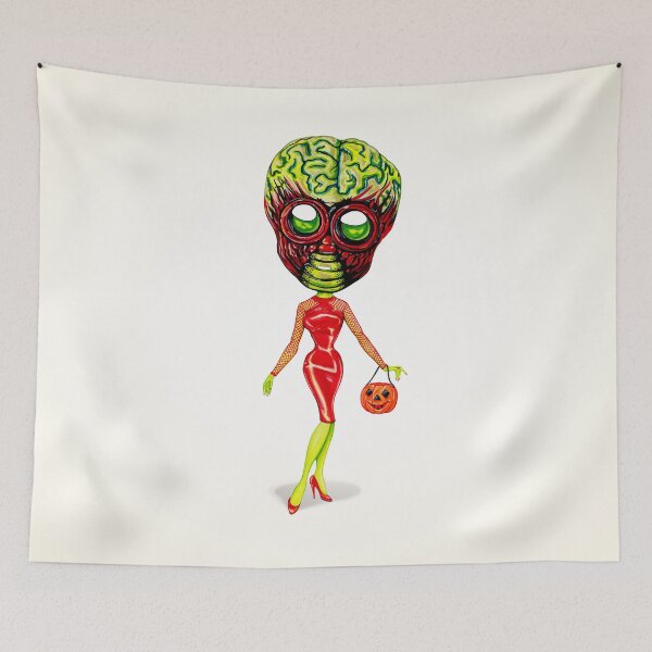 Item preview, Halloween Trick or Treater : Alien Woman designed and sold by Kelly  Gilleran.
