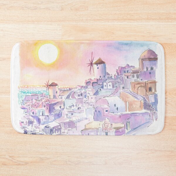 Item preview, Santorini Oia Sunset over the Cyclades Islands with Romantic Windmills  designed and sold by artshop77.