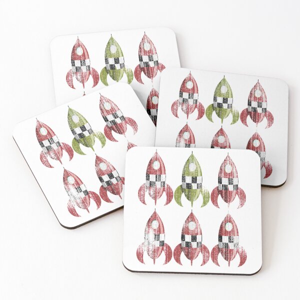 Item preview, Six Retro-Futurist Rockets (Worn Effect) designed and sold by Ravvick.