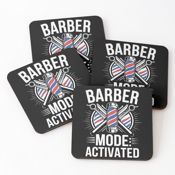Item preview, Barber Mode: Activated - Cool Barber Shop Art with Vintage Barber Pole, Scissors and Comb, Perfect Gift for Hair Professionals, Men, and Family designed and sold by love3617.