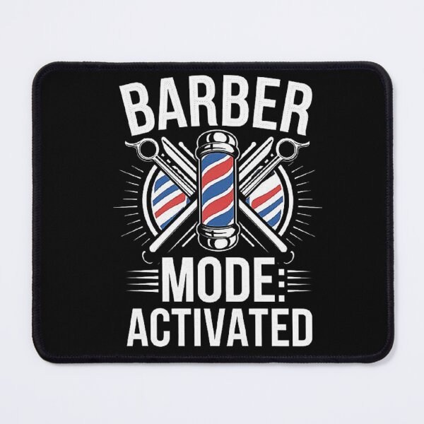 Item preview, Barber Mode: Activated - Cool Barber Shop Art with Vintage Barber Pole, Scissors and Comb, Perfect Gift for Hair Professionals, Men, and Family designed and sold by love3617.