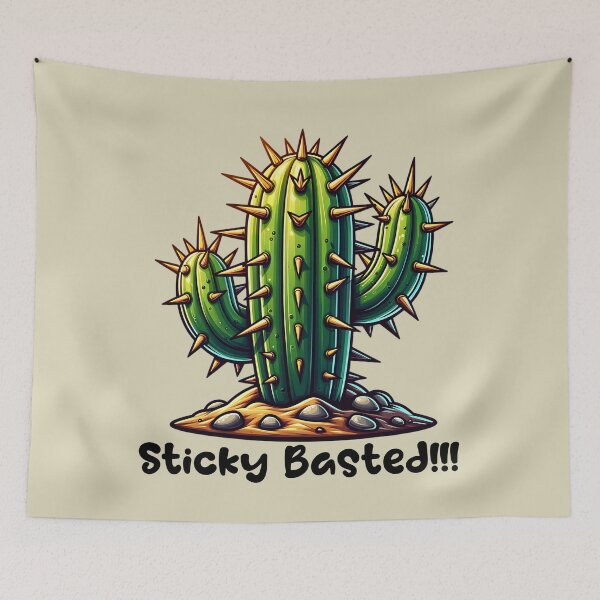 Item preview, Sticky Basted Cactus - Fun Desert Plant Art designed and sold by SportyAndArtful.