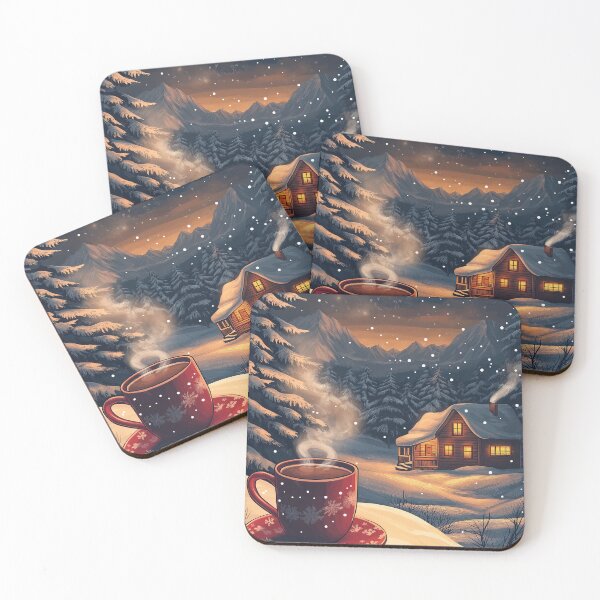 Item preview, Cozy Winter Holiday Cabin In The Woods designed and sold by imbakrastavac.
