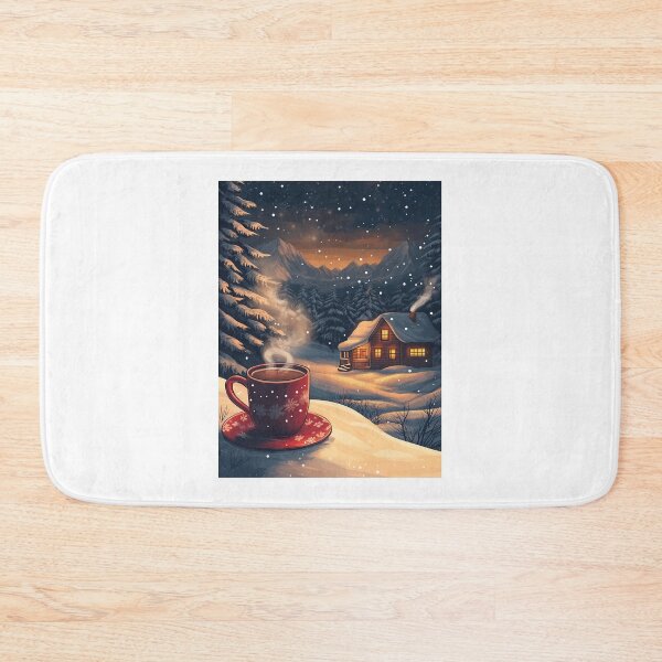 Item preview, Cozy Winter Holiday Cabin In The Woods designed and sold by imbakrastavac.