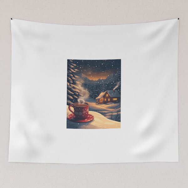 Item preview, Cozy Winter Holiday Cabin In The Woods designed and sold by imbakrastavac.
