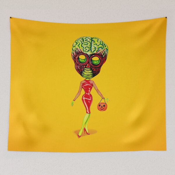 Item preview, Halloween Trick or Treater : Alien Woman - Yellow  designed and sold by Kelly  Gilleran.