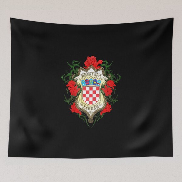 Item preview, Coat Of Arms With Roses And The Name Of The City "Zagreb" designed and sold by MC Art Studio.