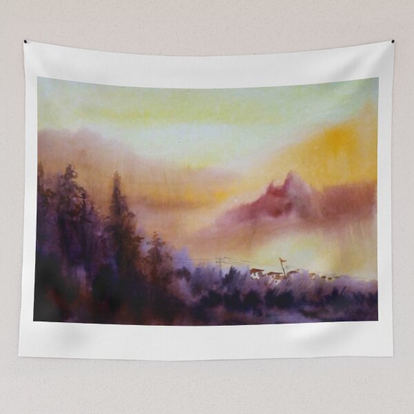 Item preview, Sunset Himalaya Mountain Landscape designed and sold by SamirArt.