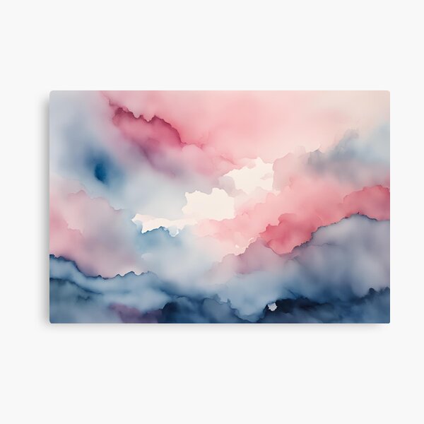 Aperçu de l'œuvre Aquarelles qui coulent dans les tons roses et bleus créée et vendue par Have Mercy.