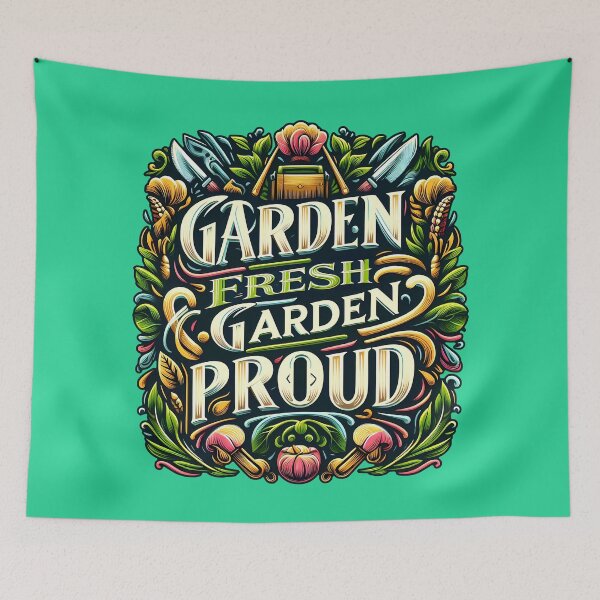 Item preview, Garden Fresh Garden Proud, typography designed and sold by maxmaj.