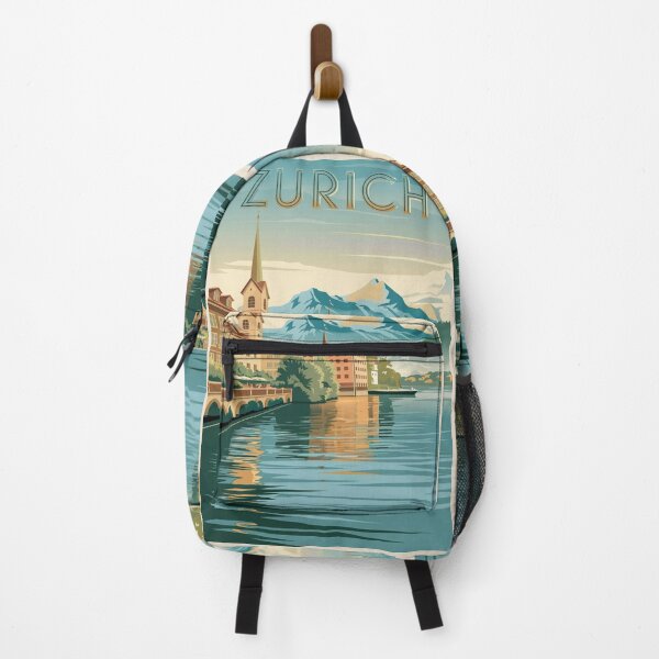 Item preview, Zurich Vintage Travel Poster designed and sold by TravelerRat.