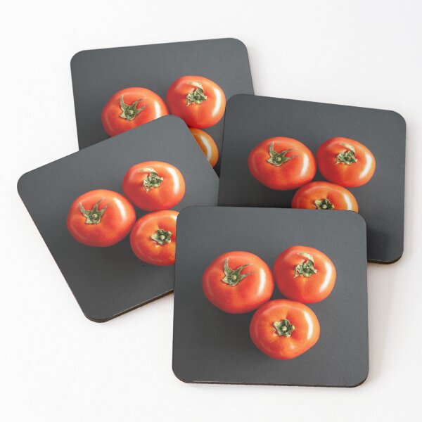 Item preview, 3 red tomatoes on a black background designed and sold by Luka Šper.