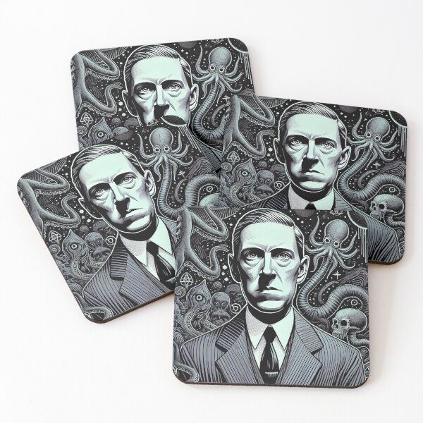 Item preview, HP Lovecraft Cthulhu halloween portrait spooky scary vintage retro cute kawaii designed and sold by headlessdreamer.