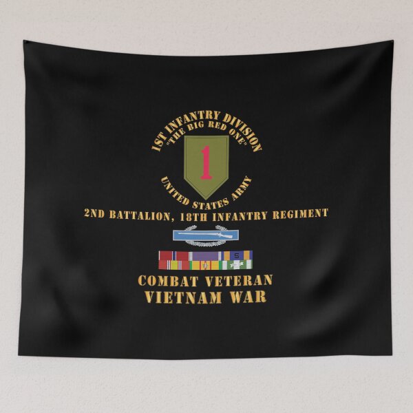 Artikelvorschau, 1. Infanteriedivision - US Army - Big Red One - Vietnam-Veteran X 300 entworfen und verkauft von Military Insignia Products.