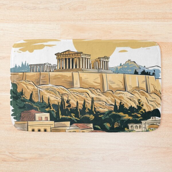 Item preview, Athens Vintage Travel Poster designed and sold by TravelerRat.
