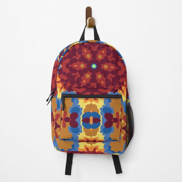 Item preview, Retro Mandala Red Blue and Yellow designed and sold by WormholeOrbital.