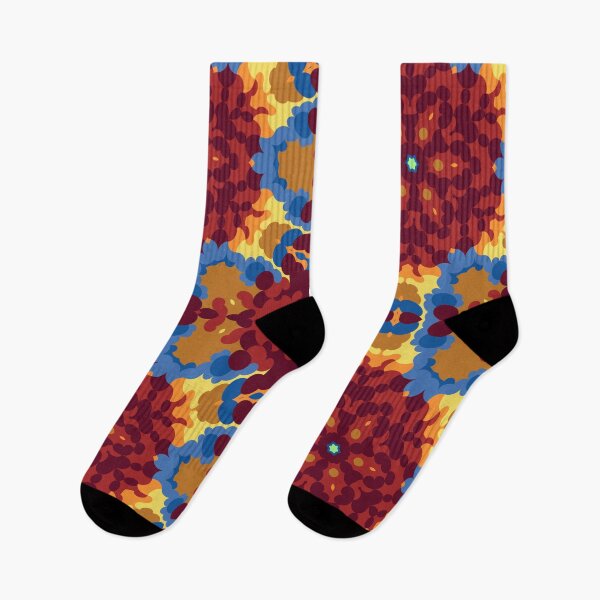 Item preview, Retro Mandala Red Blue and Yellow designed and sold by WormholeOrbital.