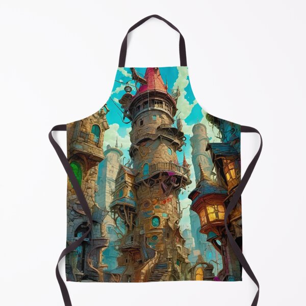 Item preview, Fantasy Wizards Tower in Town - Dark Fantasy Art concept designed and sold by Delerat7.
