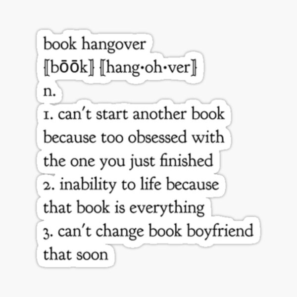 book hangover Sticker