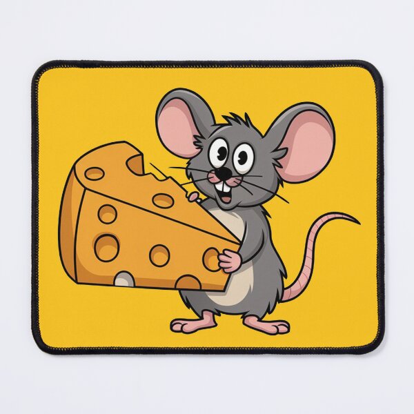 Item preview, Adorable Mouse with Giant Cheese – Cute and Cheesy Fun! designed and sold by MonkiFlipp.