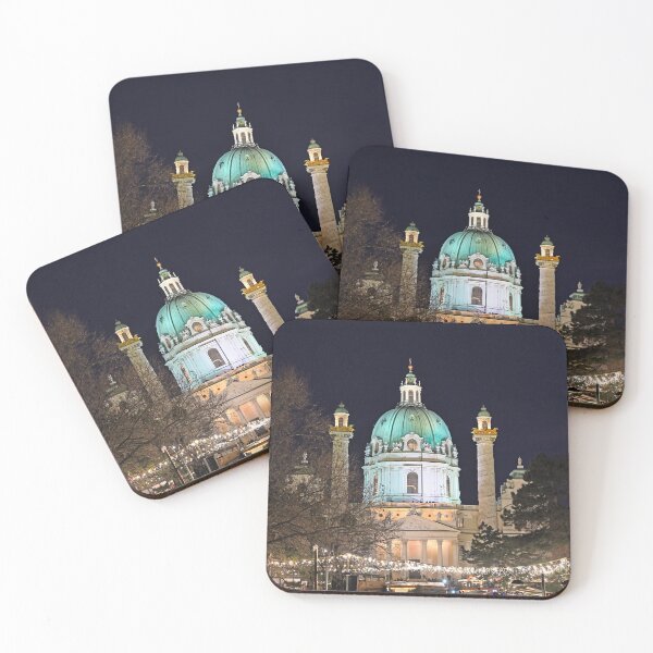 Item preview, Christmas market on Karlsplatz in Vienna at night,Austria designed and sold by goceris.