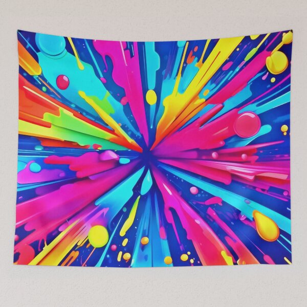 Item preview, Colorful Chaos: Paint Splatter Abstract Art designed and sold by Health And Fitness Posts e-Store.