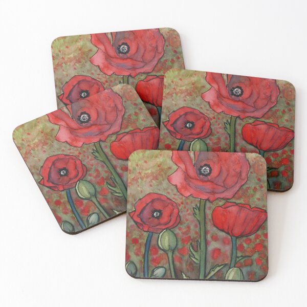 Item preview, Poppies. Watercolour on 28x35cm paper. designed and sold by crowleyronan123.