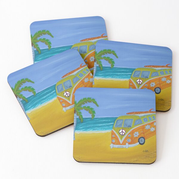 Item preview, Campervan at the beach designed and sold by Odepeintre.