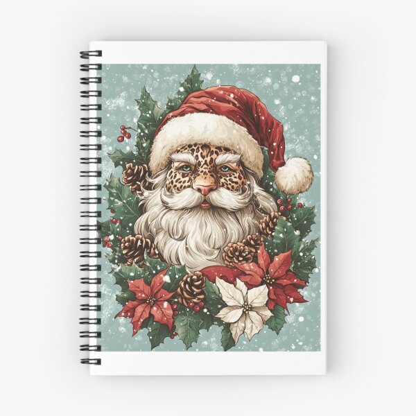Item preview, Leopard Print Vintage Santa designed and sold by PaperieJennifer.