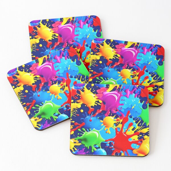 Item preview, Vibrant Paint Splatters: A Bold Colors Statement designed and sold by Health And Fitness Posts e-Store.