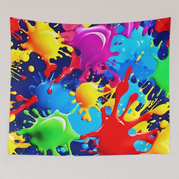 Item preview, Vibrant Paint Splatters: A Bold Colors Statement designed and sold by Health And Fitness Posts e-Store.