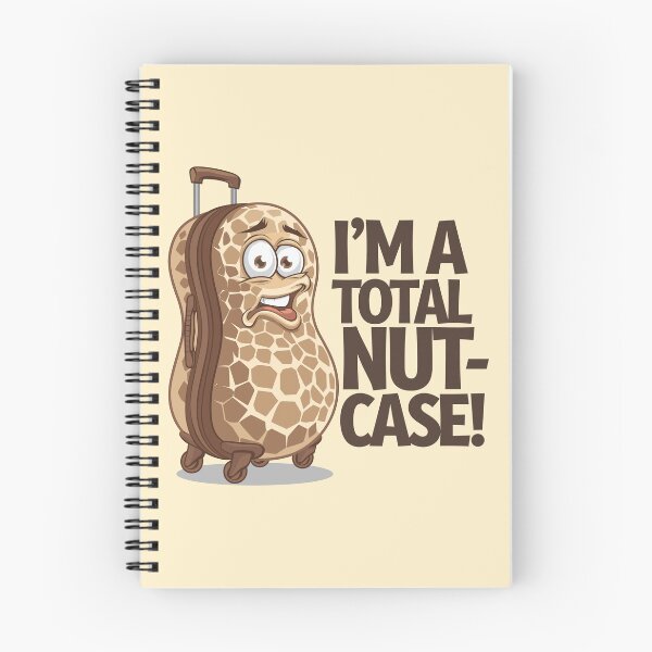 Item preview, I'm A Total Nut-Case Funny Peanut Suitcase Cartoon designed and sold by JPees.