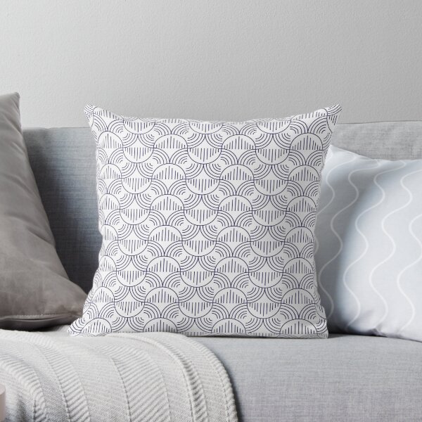 Darth Vader’s helmet overlap in a pattern Throw Pillow