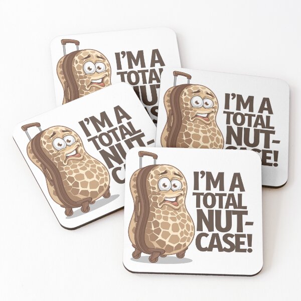 Item preview, I'm A Total Nut-Case Funny Peanut Suitcase Cartoon designed and sold by JPees.