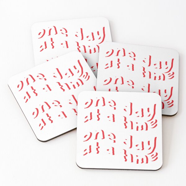 Item preview, One day at a time typography sticker designed and sold by DesertRains.