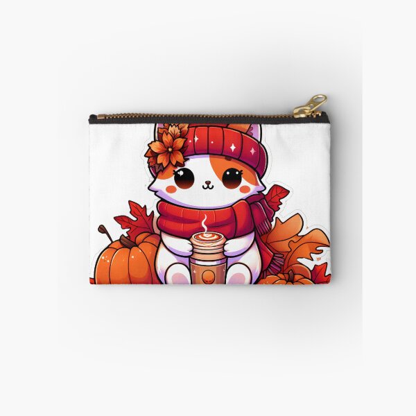 Item preview, Kawaii Cat with Cozy Autumn Vibes designed and sold by LEYLA Hunter.