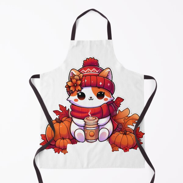 Item preview, Kawaii Cat with Cozy Autumn Vibes designed and sold by LEYLA Hunter.