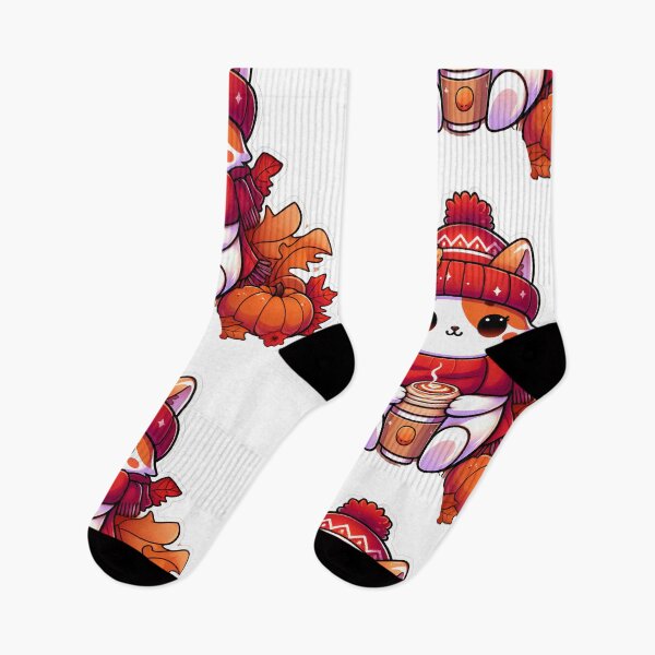 Item preview, Kawaii Cat with Cozy Autumn Vibes designed and sold by LEYLA Hunter.