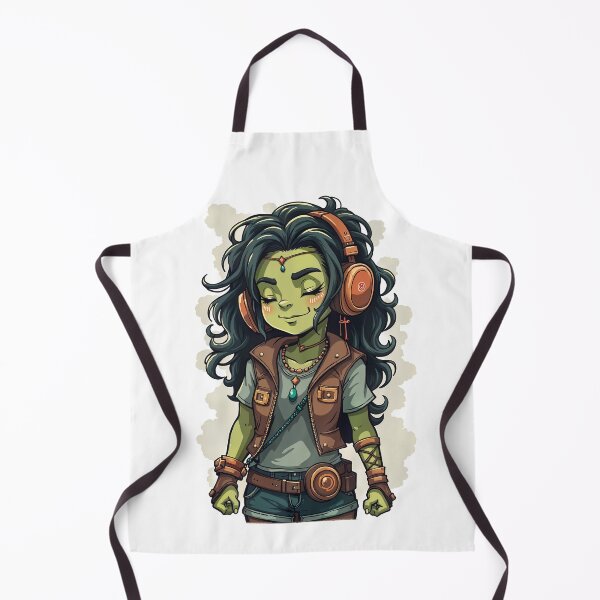 Item preview, Orc Woman with Headphones: Music in Her Soul designed and sold by PixelEyeArts.