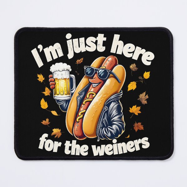 Item preview, Just Here For The Weiners Quote Shirt designed and sold by crazy-cart.