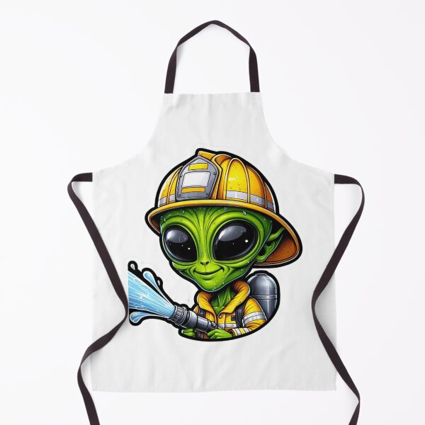 Item preview, Alien Firefighter in bunker gear with a hose designed and sold by BrinaandPops.